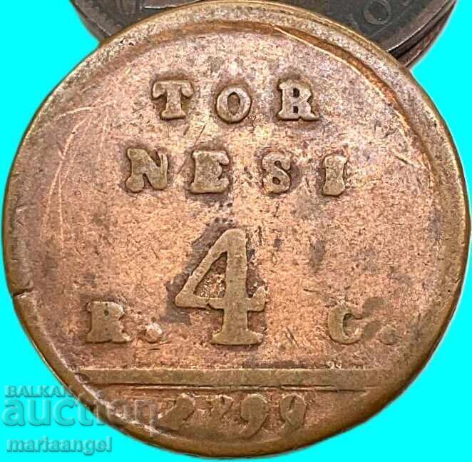 Licitație Neapole 4 tornesi LaN 7 1799 11,35g Italia Consulat republică Licitație Neapole 4 tornesi LaN 7 1799 11,35g Italia Consulat republică