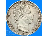 1 Florin 1861 Austria Franz Joseph argint Patină