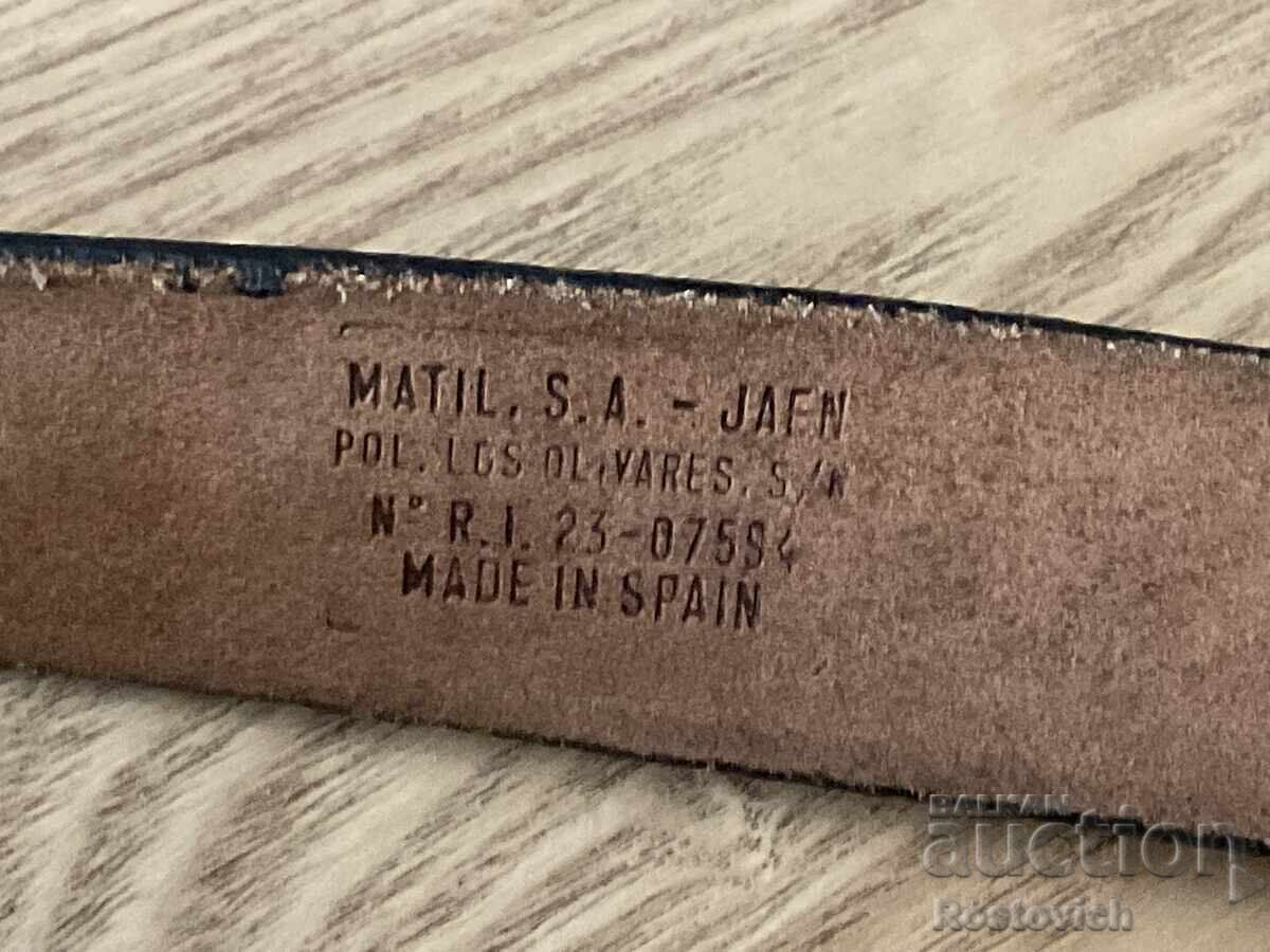 Vintage leather belt Matil, S.A. Jaen, Spain - 5