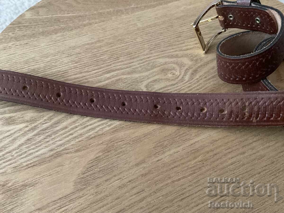 Vintage δερμάτινη ζώνη "Gueval", Ισπανία με τιμή € 29.00 | 56.72 BGN