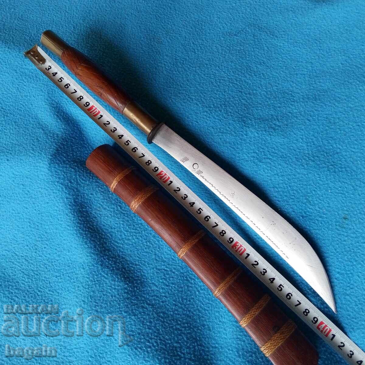 Auction Burmese sword, saber, dha Auction Burmese sword, saber, dha