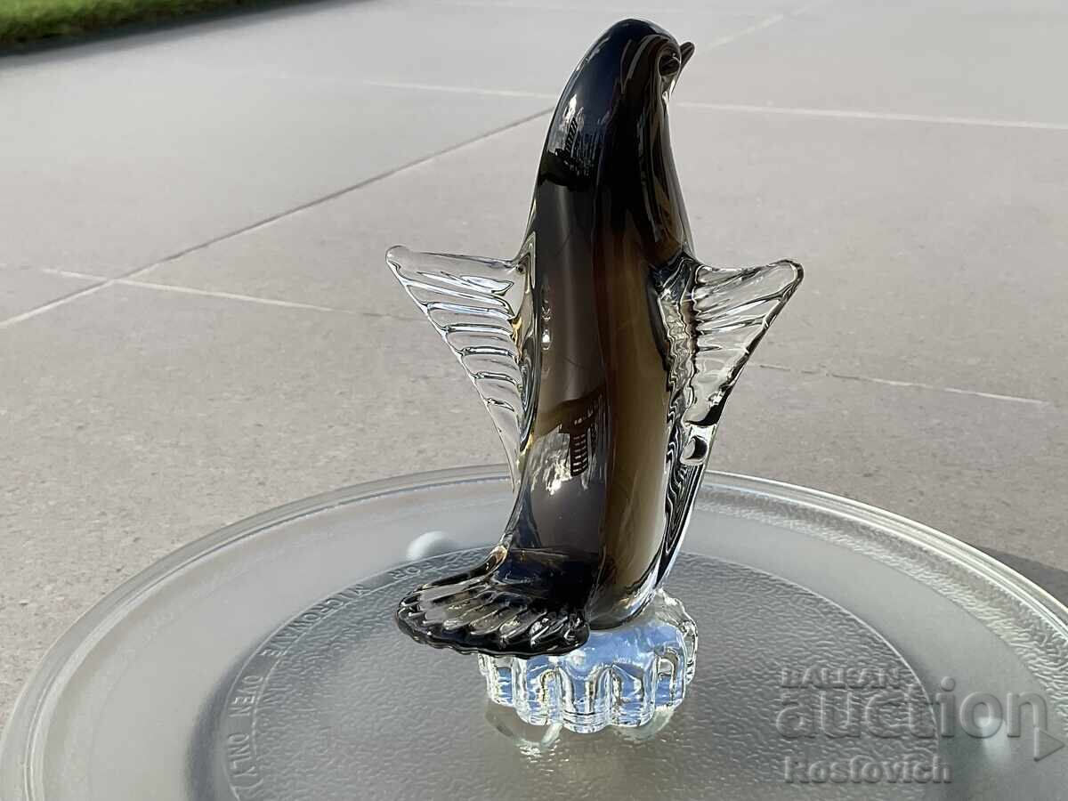 Auction  Penguin, glass, PukeBerg Glas Bruk, Sweden.