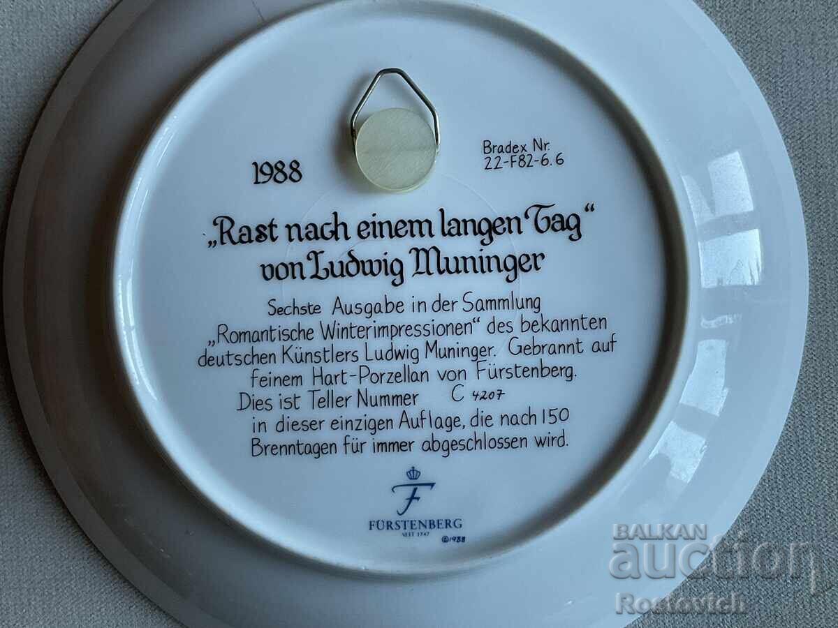 Collectible plate "Romantic Winter Evenings", "Fürstenberg" - 5