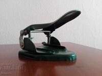 Old green hammer drill – USSR 60s–70s – working – metal –