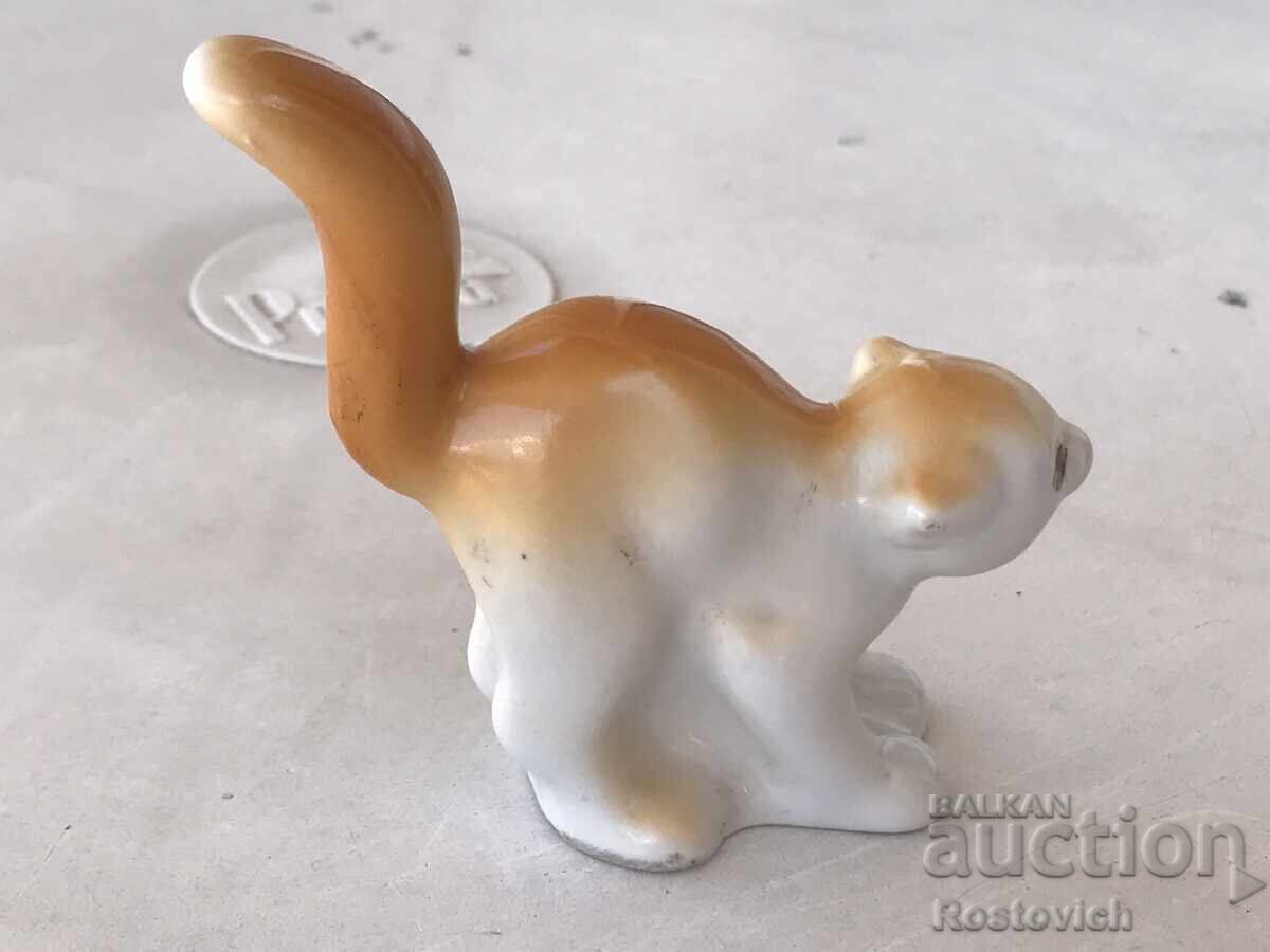 Auction  Porcelain figurine "Cat - playful", USSR, 1973