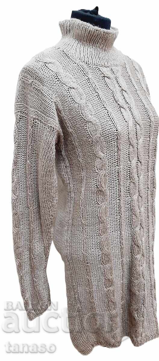 Auction  Vintage hand-knitted dress – beige – wool blend
