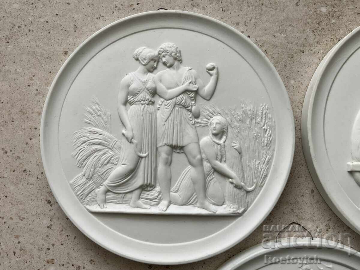 Porcelain bas-relief (plaque) "Four Seasons" Royal Copenhagen with price € 146.00 | 285.55 BGN