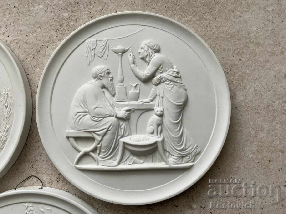 Auction  Porcelain bas-relief (plaque) "Four Seasons" Royal Copenhagen