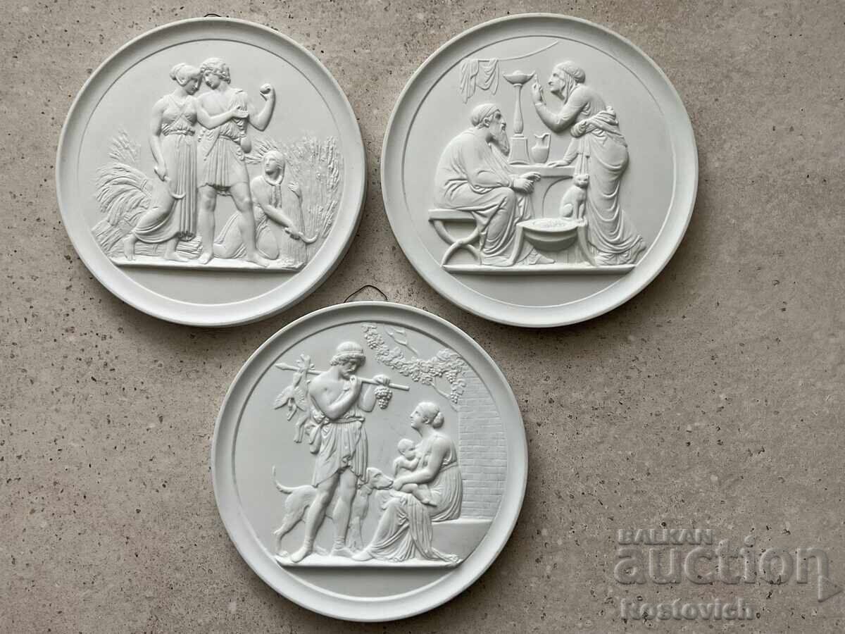 Porcelain bas-relief (plaque) "Four Seasons" Royal Copenhagen