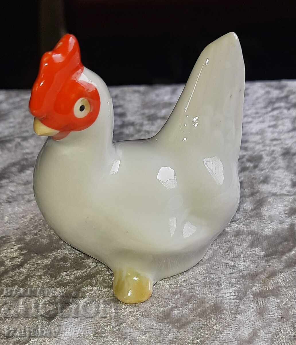 Порцеланова фигура кокошка,маркировка - 6