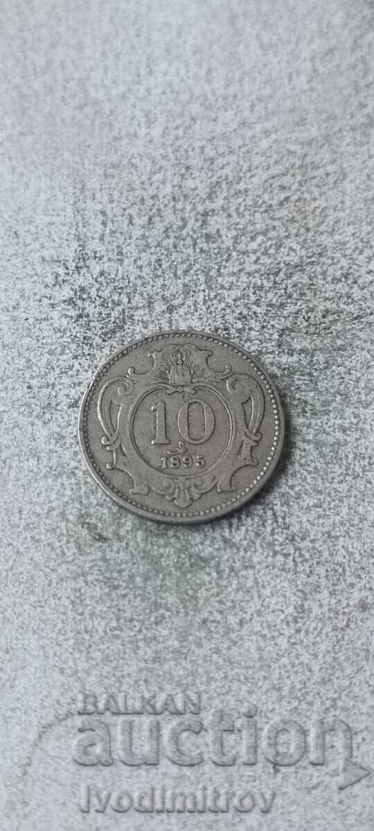 Austria 10 Heller 1895