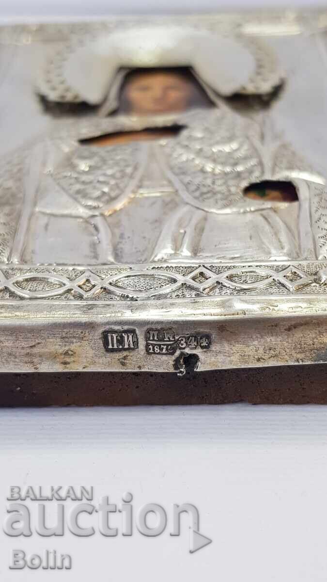 Rară Icoană Țaristă Rusească - Sf. Varvara - 1875 " titlu 84 - 5