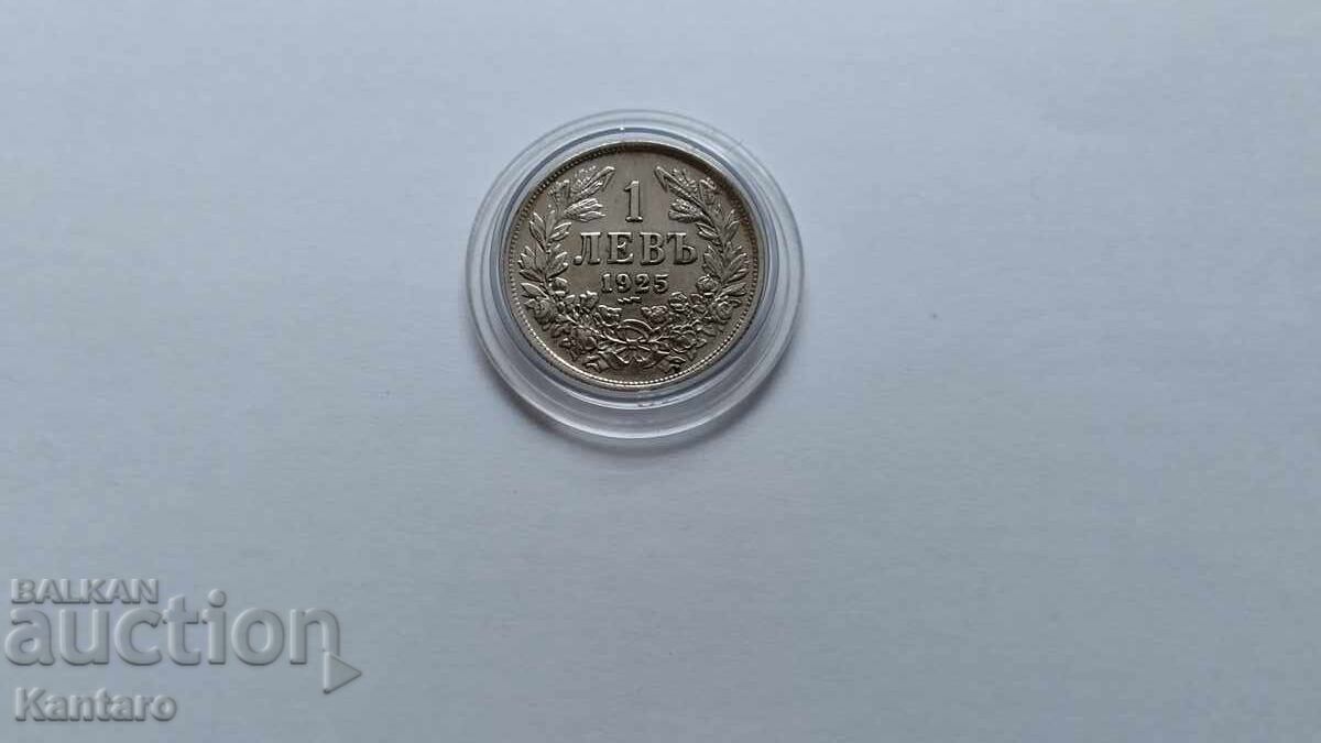 Coin - BULGARIA - 1 lev - 1925 - with line