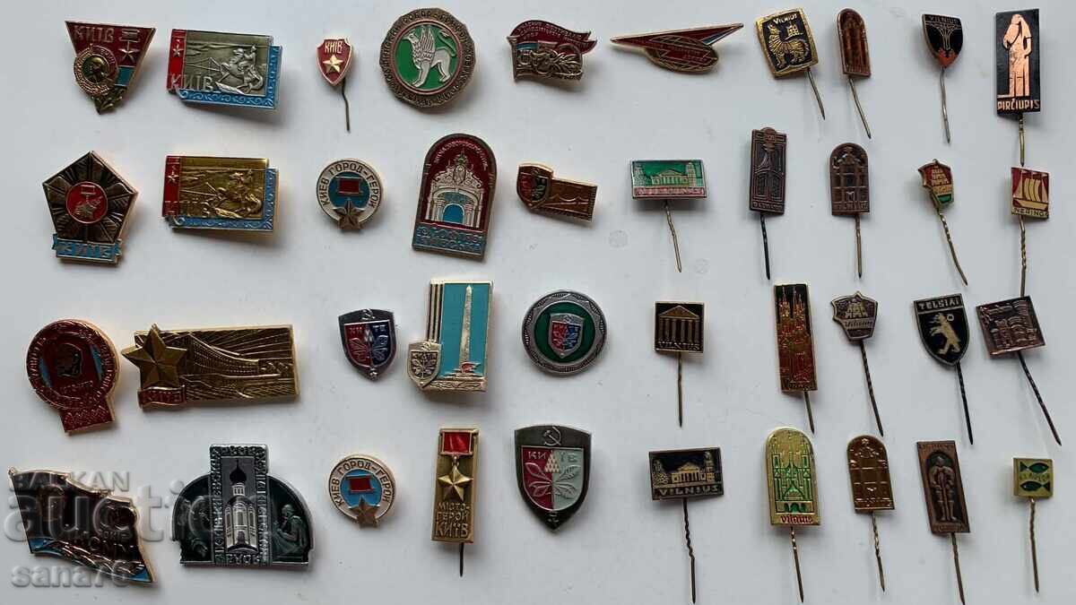 Vintage USSR badges (40 pcs.) - LOT 17 Vintage USSR badges (40 pcs.) - LOT 17