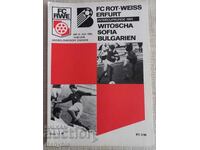 Program de fotbal - Rot-Weiss - Levski / Vitosha / 1986