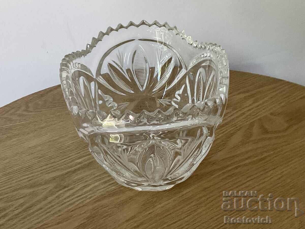 Delivery of Large crystal boat vase, Soviet Union