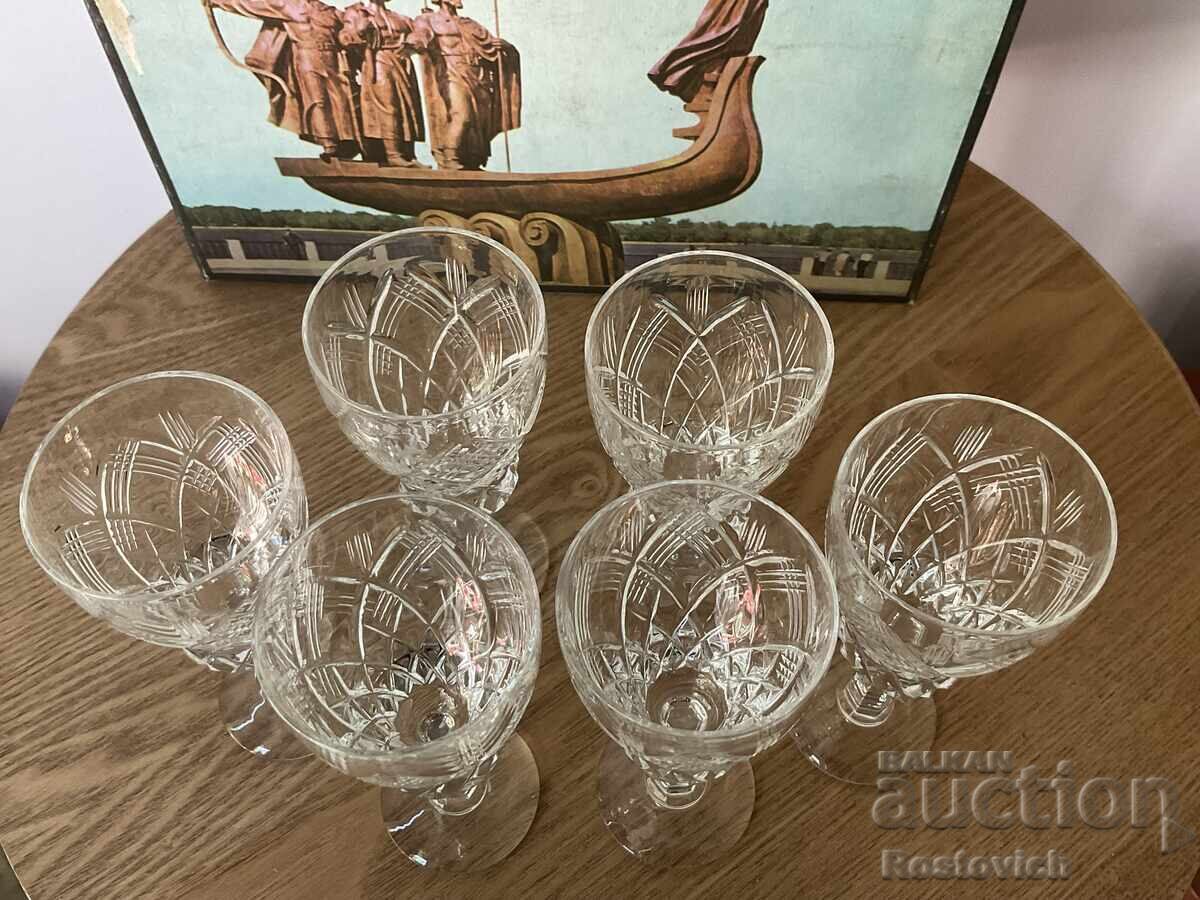 Auction  "Kyiv Souvenir" crystal shot glasses USSR, Ukraine