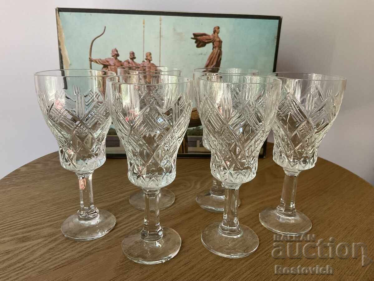 "Kyiv Souvenir" crystal shot glasses USSR, Ukraine