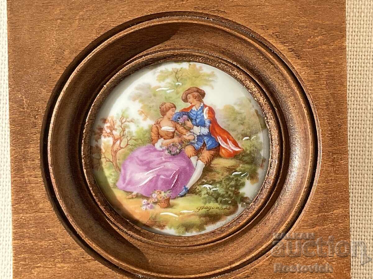Tablou antic din porțelan cu ramă din lemn. „Limoges” cu preț € 55.00 | 107.57 BGN Tablou antic din porțelan cu ramă din lemn. „Limoges” cu preț € 55.00 | 107.57 BGN