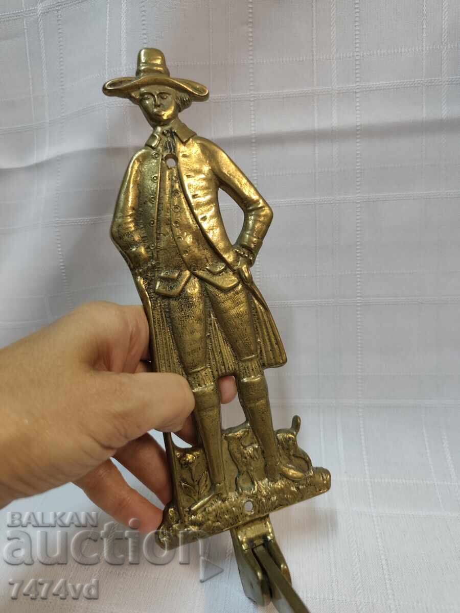 Auction Bronze folding wall hanger with an image Auction Bronze folding wall hanger with an image