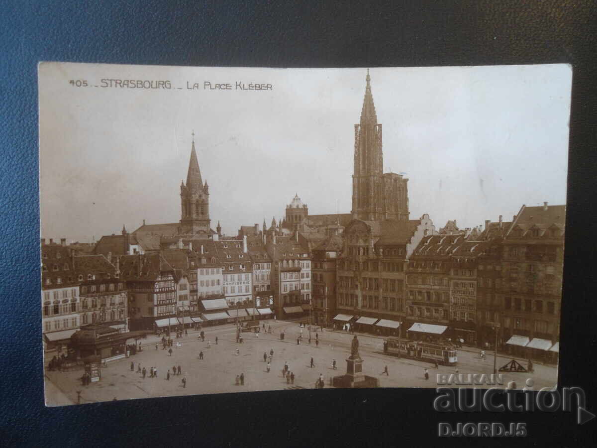 STRASBOURG-Kleber Square, 30.III.1927, Old postcard