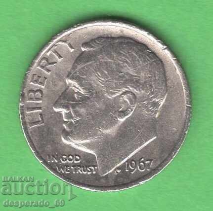 (¯`'•.¸ 10 cenți 1967 SUA ¸.•'´¯) (¯`'•.¸ 10 cenți 1967 SUA ¸.•'´¯)