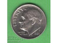 (¯`'•.¸ 10 cenți 1989 (P) SUA ¸.•'´¯)