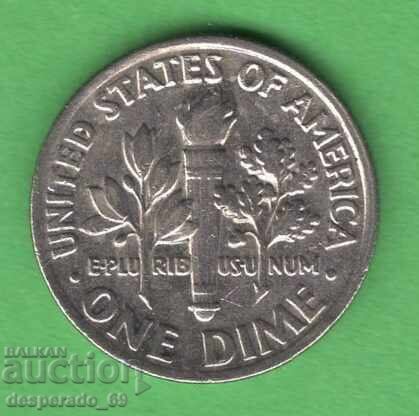 (¯`'•.¸ 10 cents 1990 (P) USA ¸.•'´¯) με τιμή € 0.30 | 0.59 BGN
