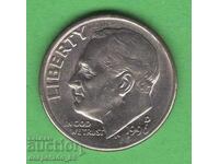 (¯`'•.¸ 10 cenți 1996 (D) SUA ¸.•'´¯)