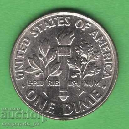 (¯`'•.¸   10 цента 2002 (D)  САЩ  ¸.•'´¯) с цена € 0.30 | 0.59 лв.