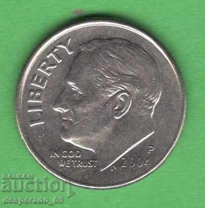 (¯`'•.¸ 10 cenți 2004 (P) SUA ¸.•'´¯) (¯`'•.¸ 10 cenți 2004 (P) SUA ¸.•'´¯)