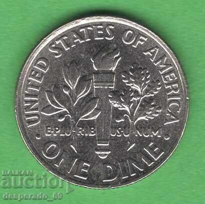 (¯`'•.¸   10 цента 2013 (D)  САЩ  ¸.•'´¯) с цена € 0.30 | 0.59 лв.