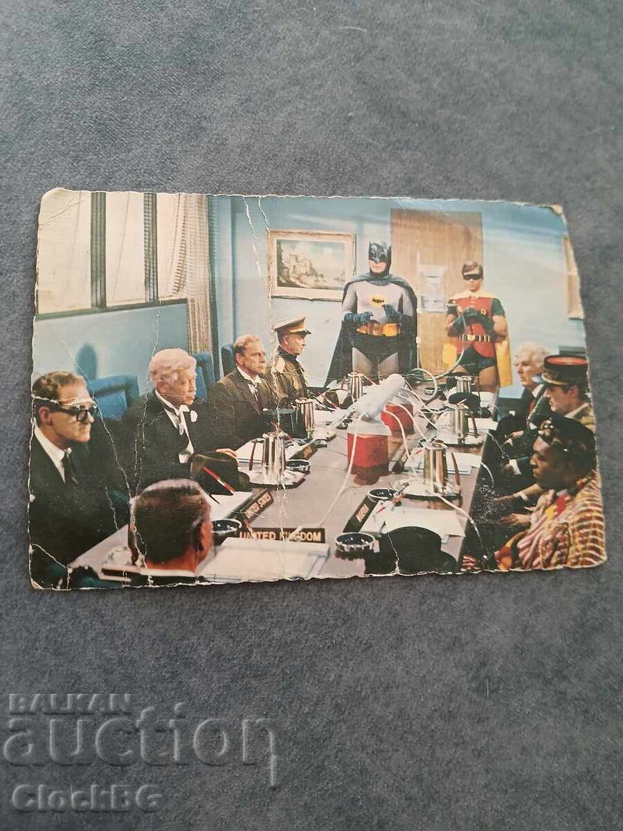 Carte poștală vintage originală Batman – 1966 Carte poștală vintage originală Batman – 1966