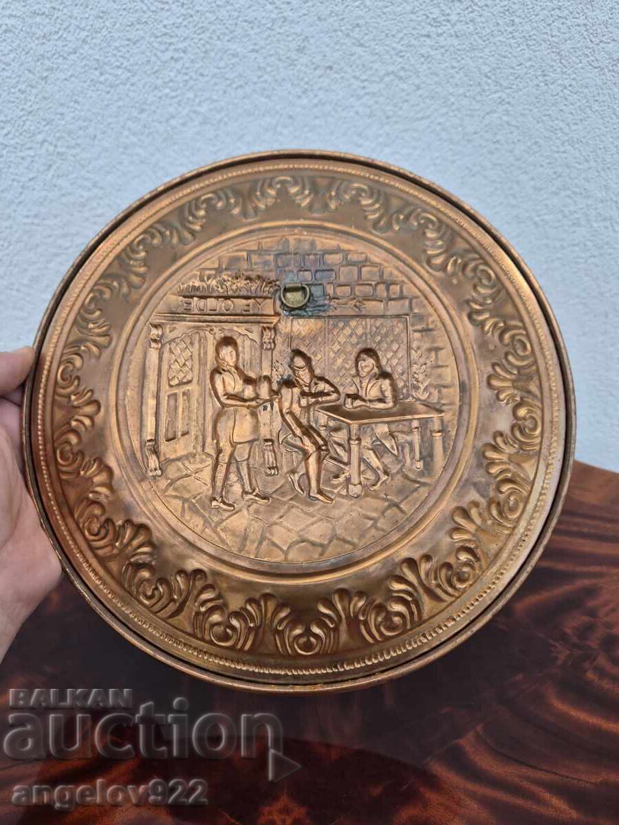 Αγγλικό ανάγλυφο χάλκινο πάνελ τοίχου!!! - 6