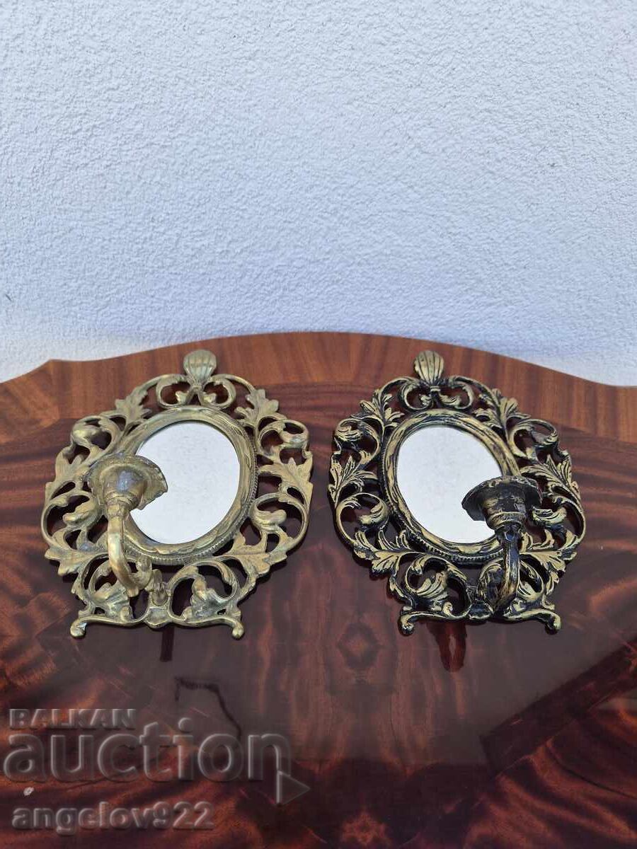 Sfeșnice-aplică vintage din bronz masiv!!! cu preț € 1.50 | 2.93 BGN Sfeșnice-aplică vintage din bronz masiv!!! cu preț € 1.50 | 2.93 BGN