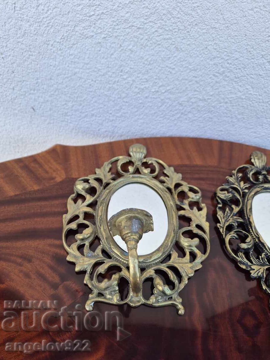 Licitație Sfeșnice-aplică vintage din bronz masiv!!! Licitație Sfeșnice-aplică vintage din bronz masiv!!!