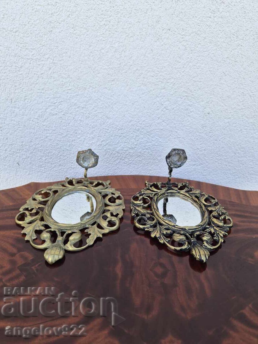 Sfeșnice-aplică vintage din bronz masiv!!! - 5 Sfeșnice-aplică vintage din bronz masiv!!! - 5