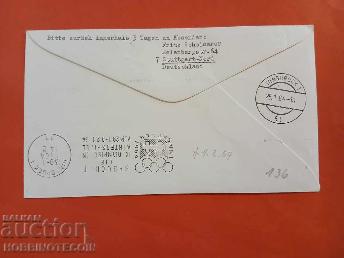 GERMANIA PLIC JOCURI OLIMPICE TOKYO 1964 LINII AERIENE AUSTRIECE cu preț € 2.49 | 4.87 BGN