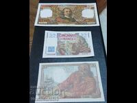BANCNOTĂ-100 franci-1965+1948,1949-3 BUCĂȚI-