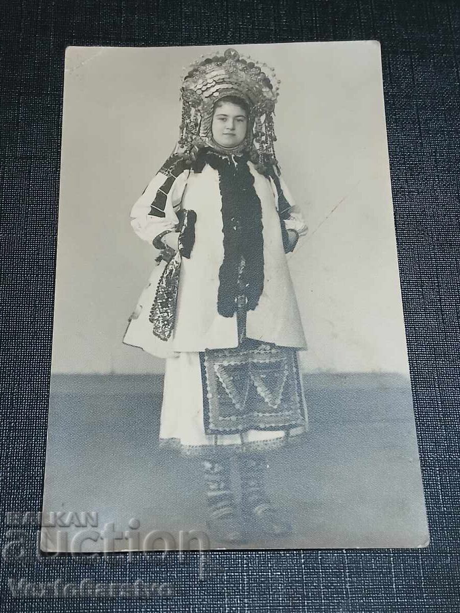 Fotografie-Poză veche-COSTUM POPULAR, BIJUTERII, ETNOGRAFIE