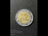 Mexic 2 pesos, 1992