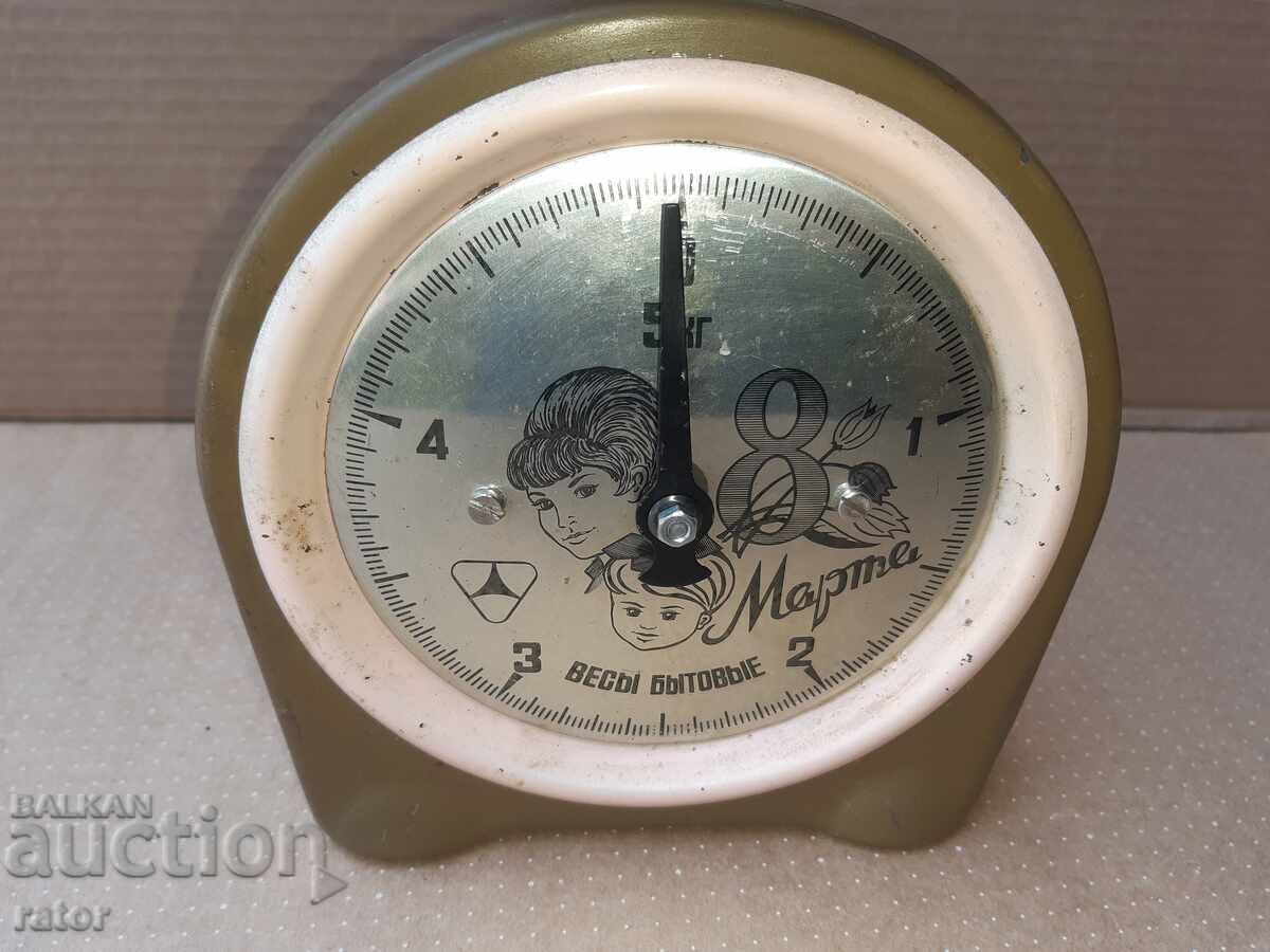 Old scale, balance, weight EIGHTH OF MARCH - USSR with price € 8.00 | 15.65 BGN