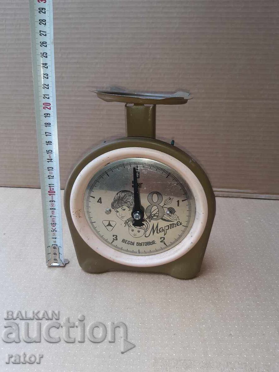 Old scale, balance, weight EIGHTH OF MARCH - USSR