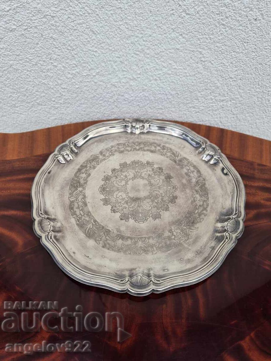 Δημοπρασία Vintage χαραγμένος μεταλλικός δίσκος NS