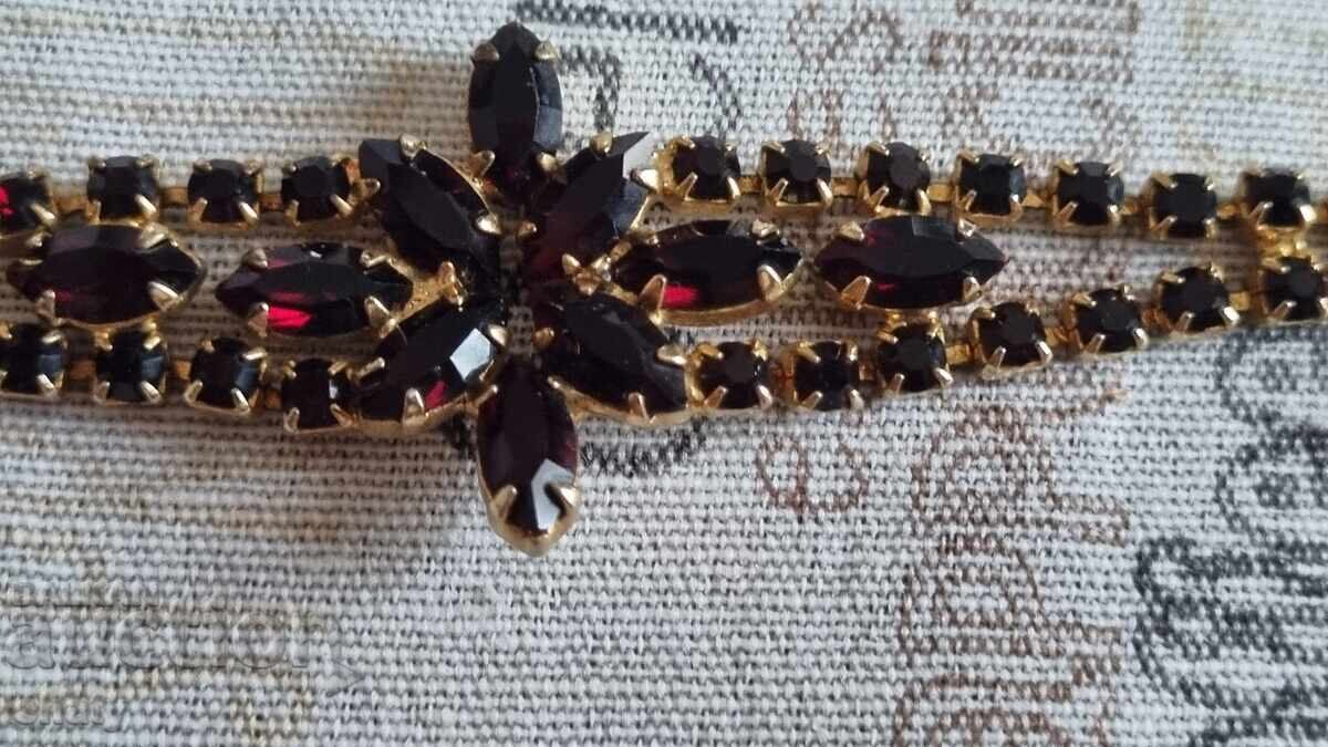 Antique gold-plated bracelet with garnets with price € 200.00 | 391.17 BGN Antique gold-plated bracelet with garnets with price € 200.00 | 391.17 BGN