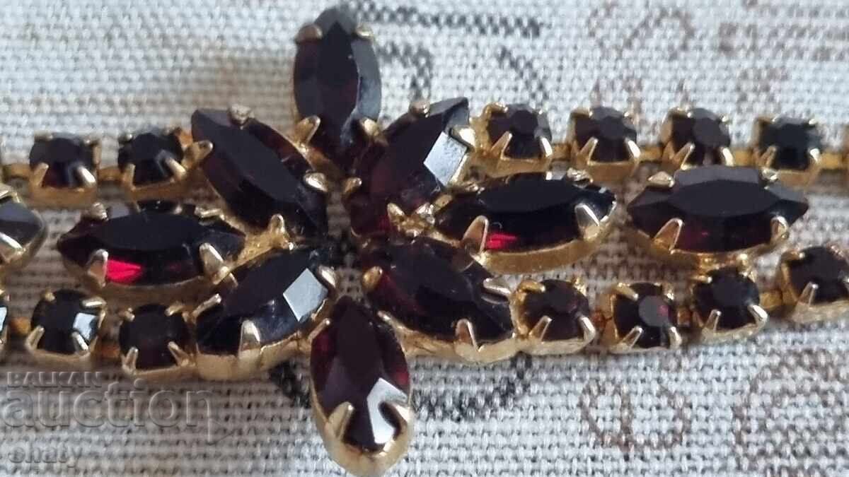 Auction Antique gold-plated bracelet with garnets Auction Antique gold-plated bracelet with garnets