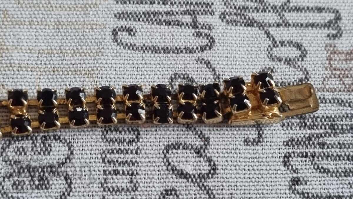 Antique gold-plated bracelet with garnets - 7 Antique gold-plated bracelet with garnets - 7