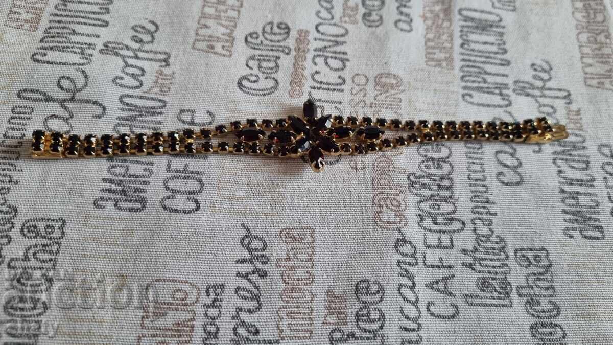 Antique gold-plated bracelet with garnets Antique gold-plated bracelet with garnets