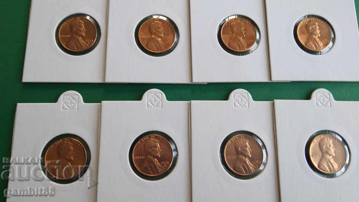 Auction  LOT of AMERICAN CENTS-20 pcs. EXCELLENT-RED