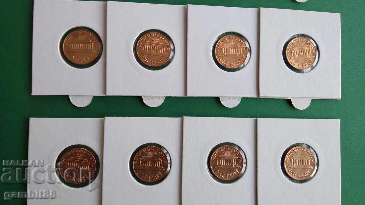 LOT of AMERICAN CENTS-20 pcs. EXCELLENT-RED - 7
